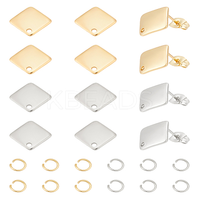 12Pcs 304 Stainless Steel Stud Earring Findings STAS-LP0001-88-1