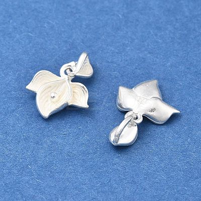 925 Sterling Silver Flower Charms STER-D302-08A-S-1