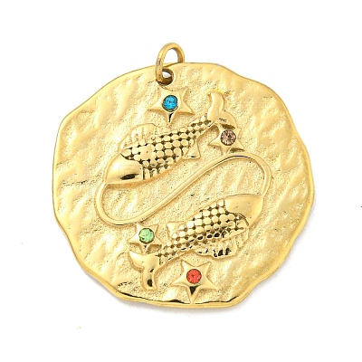 Real 18K Gold Plated PVD Vacuum Plating 304 Stainless Steel Pendants STAS-L278-003G-12-1