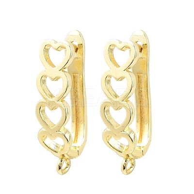 Brass Hoop Earring Findings KK-CBA5558-01G-1