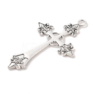 Cross Tibetan Style Alloy Big Pendants X-TIBEP-Q058-04AS-LF-1