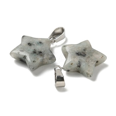 Natural Sesame Jasper Pendants G-B127-12P-11-1