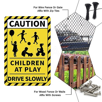 UV Protected & Waterproof Aluminum Warning Signs AJEW-WH0111-D-10-1