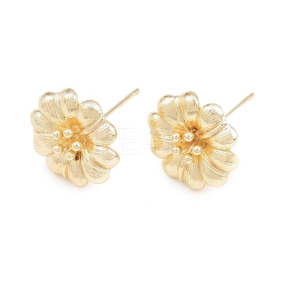 Brass Stud Earrings for Women KK-CBA866A-09G-1