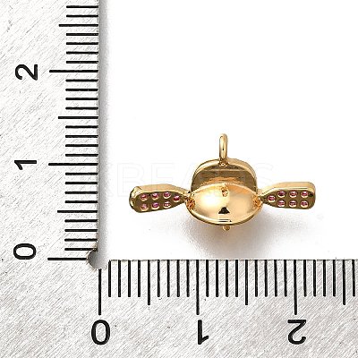 Brass Micro Pave Cubic Zirconia Cup Peg Bails KK-K378-51G-1