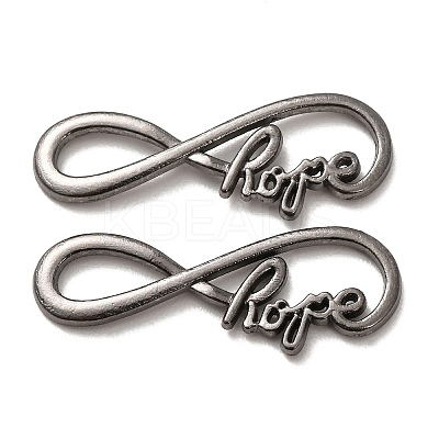 Tibetan Style Alloy Infinity with Hope Links TIBE-S230-B-LF-1