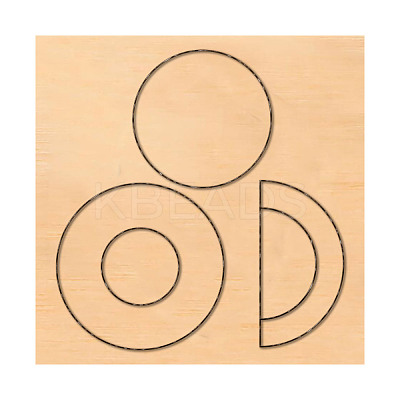 Geometric Wood Cutting Dies DIY-WH0169-08-1