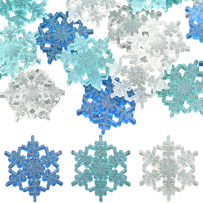 30Pcs 3 Colors Transparent Resin Decoden Cabochons RESI-SC0003-41-1