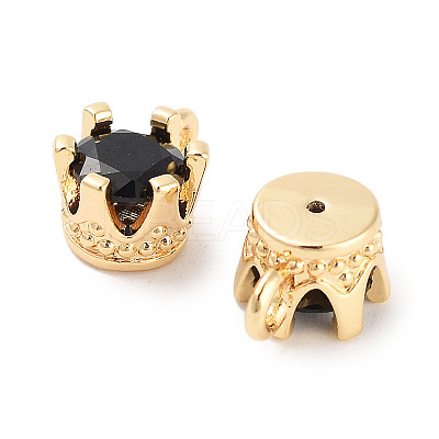 Brass Micro Pave Cubic Zirconia Charms KK-C051-39G-05-1