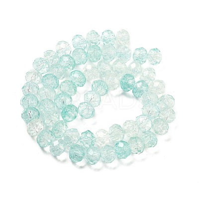 Transparent Crackle Glass Beads Strands CCG-L050-01A-07-1