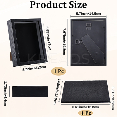 Rectangle Artificial Board Badge Display Frame Stands DIY-WH20007-750B-1
