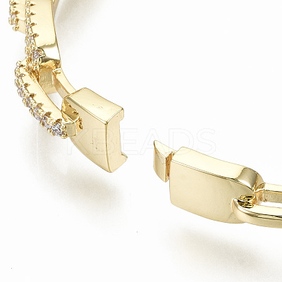 Brass Micro Pave Clear Cubic Zirconia Bangles BJEW-S142-015-NF-1