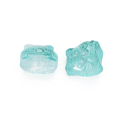 Two Tone Transparent Spray Painted Glass Beads GLAA-T022-22-C02-1
