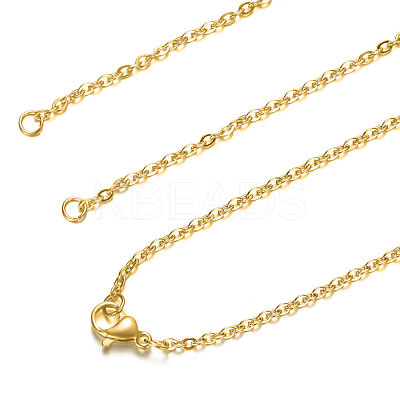 304 Stainless Steel Cable Chain Necklace Making LS-STAS-T040-PJ208-2-40-1