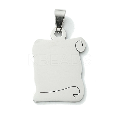 Non-Tarnish 201 Stainless Steel Pendants STAS-U003-07P-1