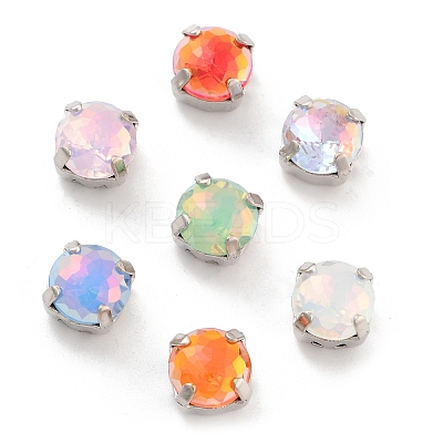Flat Round Opal Sew On Rhinestones RGLA-G024-11A-P-1