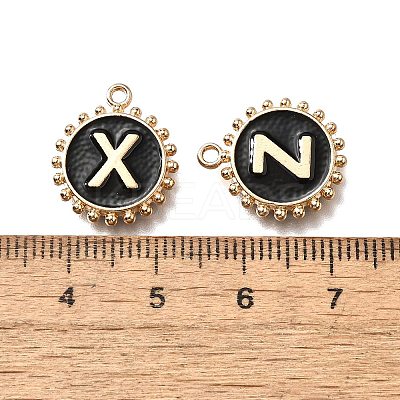 Alloy Black Enamel Pendants ENAM-K075-03A-G-1