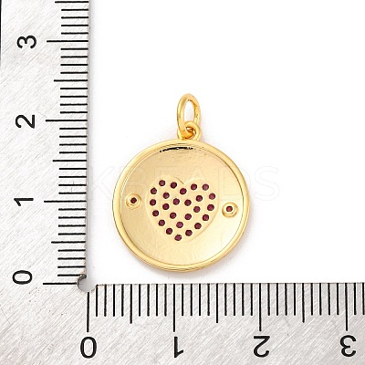 Brass Micro Pave Cubic Zirconia Pendants KK-U033-11G-01-1