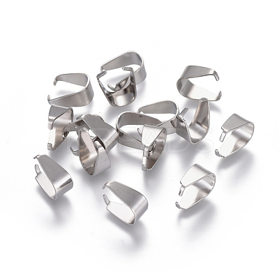 Non-Tarnish 201 Stainless Steel Snap on Bails X-STAS-R071-28-1