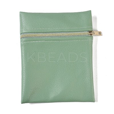 Imitation Leather Jewelry Storage Zipper Bags ABAG-G016-01D-1