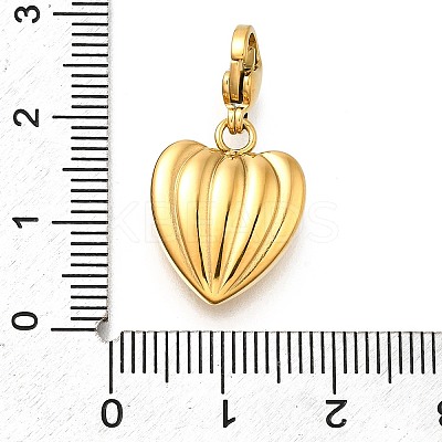 Heart 304 Stainless Steel Pendant Decorations STAS-R159-41G-06-1