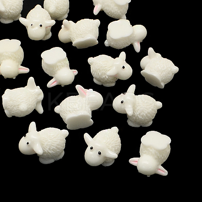 Sheep Resin Cabochons CRES-R183-36-1