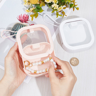 4Pcs 2 Colors Square ABS+TPE Multifunction Pocket-Sized Push Button Storage Box CON-GF0001-11-1