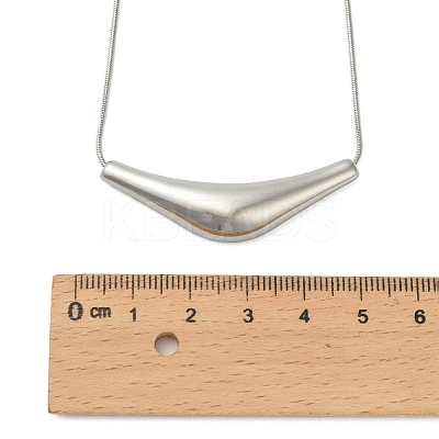 304 Stainless Steel Arc-shaped Pendant Necklaces for Women NJEW-A049-01P-1