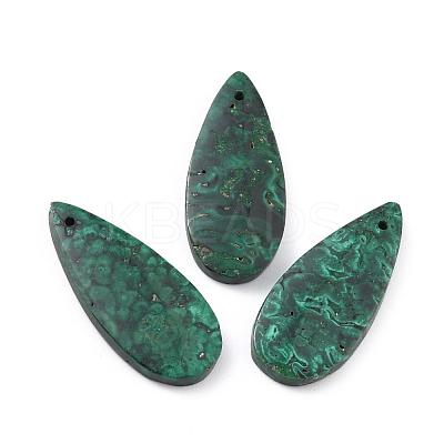 Natural Malachite Pendants G-K171-04H-1