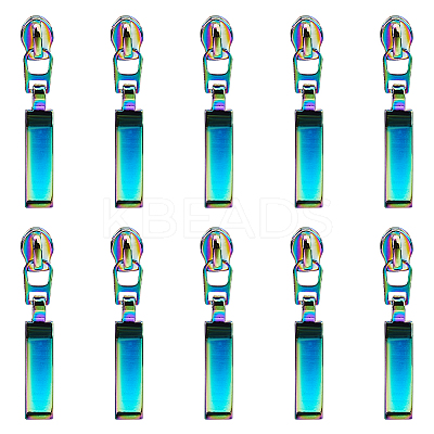 14Pcs Rectangle #3 Zinc Alloy Replacement Zipper Sliders FIND-GF0005-70B-1