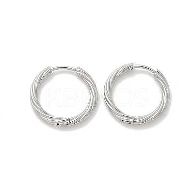 304 Stainless Steel Twist Hoop Earrings for Women LS-EJEW-A130-02C-P-1