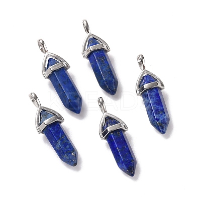 Natural Lapis Lazuli Pointed Pendants G-K329-30P-1