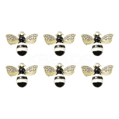 6Pcs Rack Plating Alloy Enamel Pendants ENAM-YW0002-56A-1