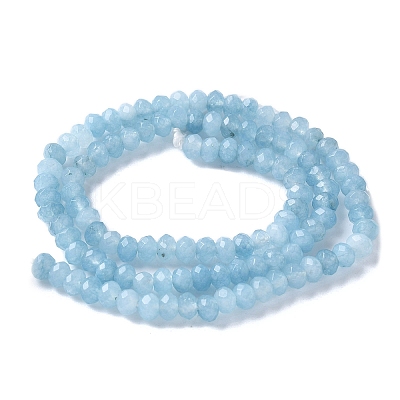 Dyed Natural Malaysia Jade Rondelle Beads Strands G-E316-2x4mm-64-1
