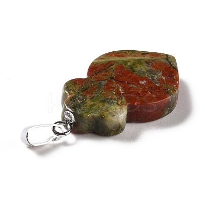 Natural Unakite Pendants G-F714-01B-1