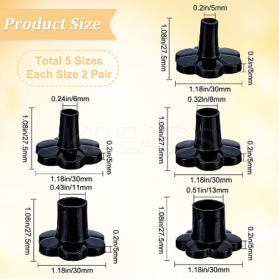 10Sets 5 Style TPU Plastic High Heel Stoppers Protector AJEW-GF0005-21B-1