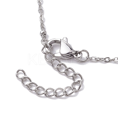 Electroplated Natural Quartz Beads Charm Necklaces NJEW-JN04789-1