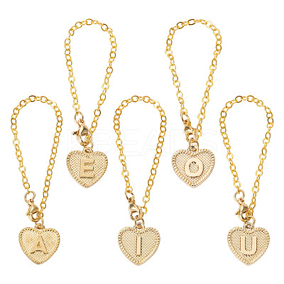 5Pcs 5 Style Alloy Wine Glass Charms HJEW-TA0001-13-1