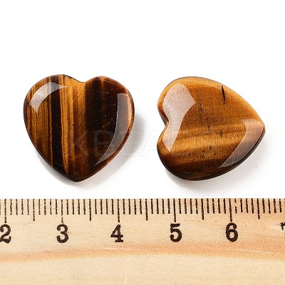 Heart Natural Tiger Eye Palm Stones G-C134-06A-13-1