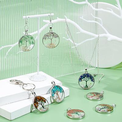 10Pcs 10 Style Mixed Gemstone Pendants G-PH0019-19-1