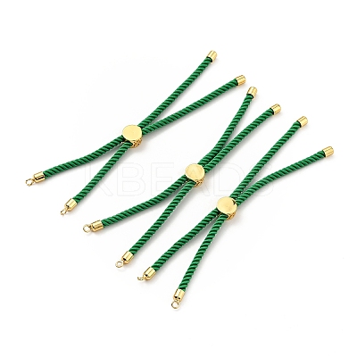 Half Finished Twisted Milan Rope Slider Bracelets FIND-G032-01G-08-1