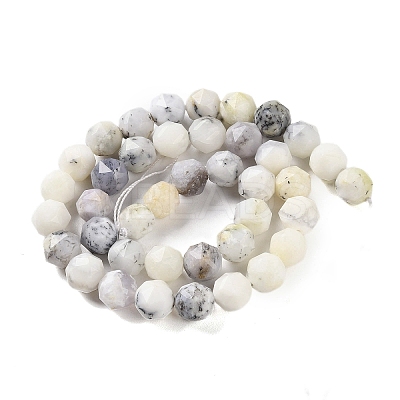 Natural White African Opal Beads Strands G-NH0021-A26-02-1