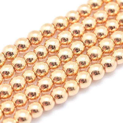 Electroplate Non-magnetic Synthetic Hematite Beads Strands G-L485-01C-LG-1