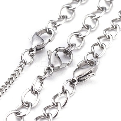 Non-Tarnish 304 Stainless Steel Pendant Necklaces Sets NJEW-JN02525-1