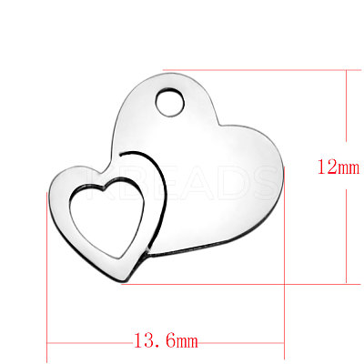 Non-Tarnish 201 Stainless Steel Charms STAS-Q201-T148-1