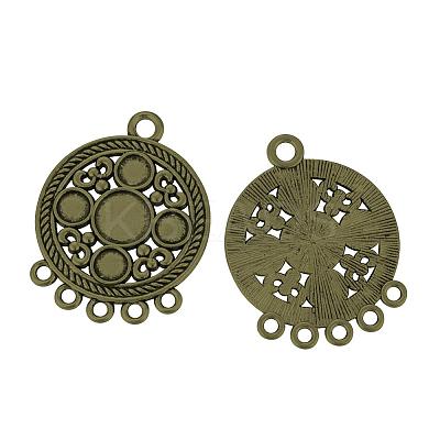 Tibetan Style Alloy Chandelier Component Link Cabochons Settings TIBE-S302-18AB-LF-1