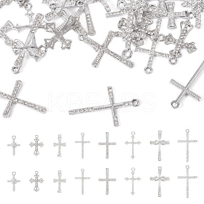 32Pcs 8 Styles Religion Themed Alloy Pendants FIND-TA0002-56-1