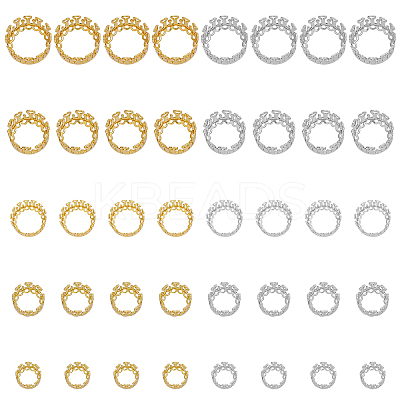 40Pcs 10 Style Brass Sew on Prong Settings KK-CA0002-52-1
