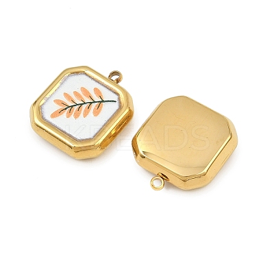 Printed 304 Stainless Steel Pendants STAS-P419-07G-01-1
