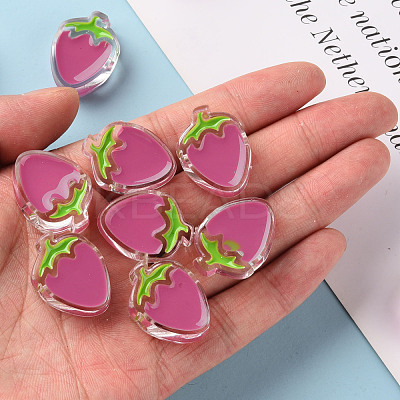 Transparent Enamel Acrylic Beads TACR-S155-003I-1